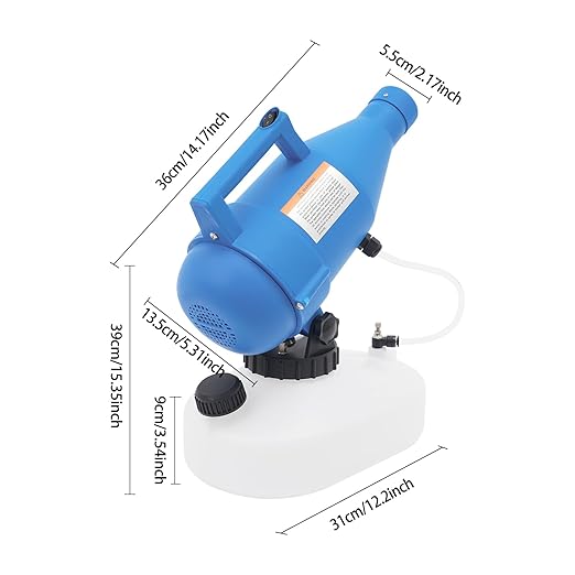 4.5l (1.2 Gallon) Electric Ulv Portable Fogger Sprayer Machine Cold Fogger Machine Spraying Distance 30ft W/16.4ft Cord for Home,Hotel,Church,School,Yard
