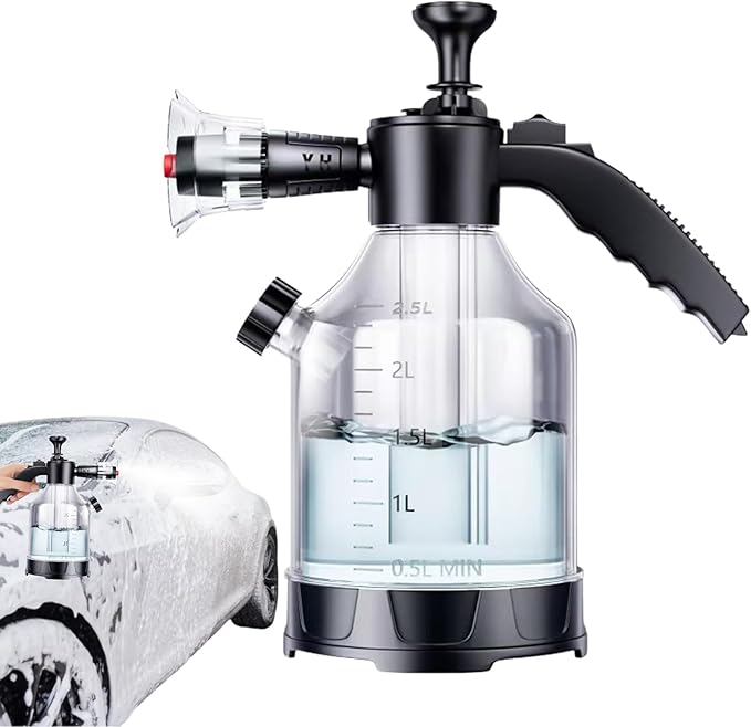 Foam Sprayer - Pressure Pump, Car Wash Nozzle | Handheld Watering Bottle for Pet Bathing, Garden Lawn Cleaning, Outdoor Vehicle Shampoo Spray Tool Household Rinsing Supplies Auto Care Garage
