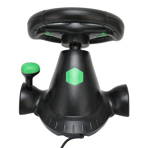 070 PC Steering Wheel, 180 Degree Car Racing Driving Wheel, Strong Suction Game Racing Wheel with Spring Loaded Pedal, for Racing Game, 360, PS3, PS2, PC