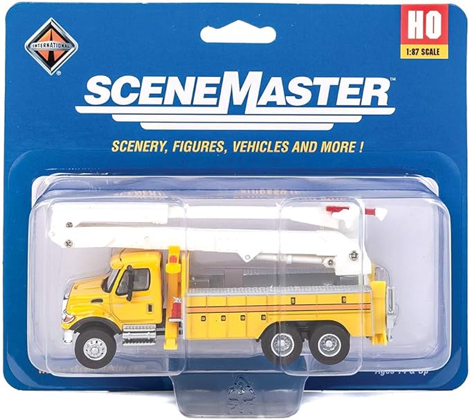 Walthers SceneMaster International, Yellow 7600 Utility Truck w/Bucket Lift