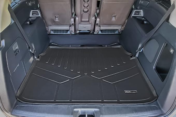SMARTLINER Custom Fit Floor Mats 2 Rows and Cargo Liner Behind 3rd Row Set Compatible with 2018-2025 Honda Odyssey