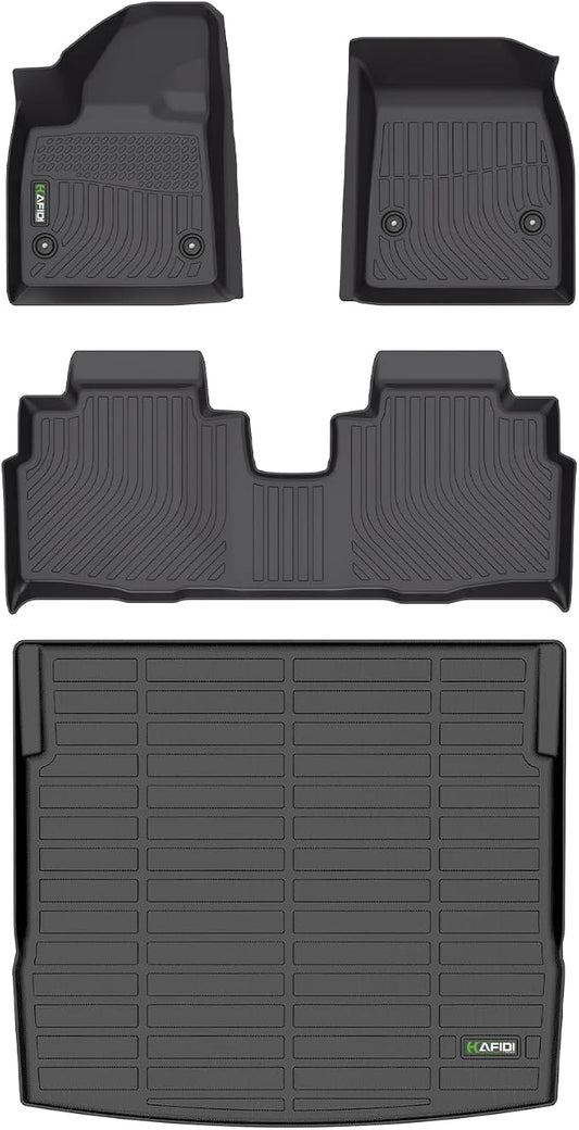 HAFIDI® Floor Mats & Cargo Liner Set Fit for 2025-2026 Cadillac optiq All Weather Protection TPE Anti-Slip Automotive Full Set Floor Liners Custom Accessories - Black