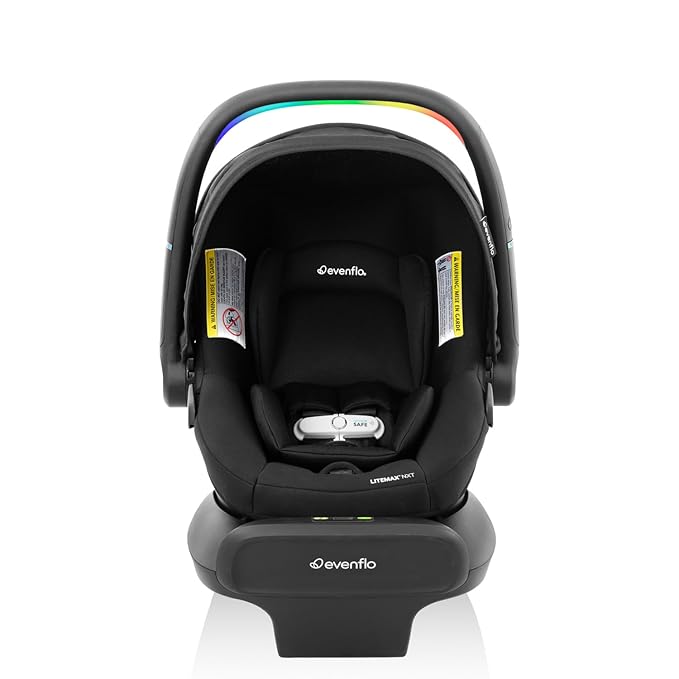 Evenflo Shyft Intuiti+ Travel System Featuring LiteMax NXT Preemie and Infant Car Seat with SensorySoothe (Eclipse Black)