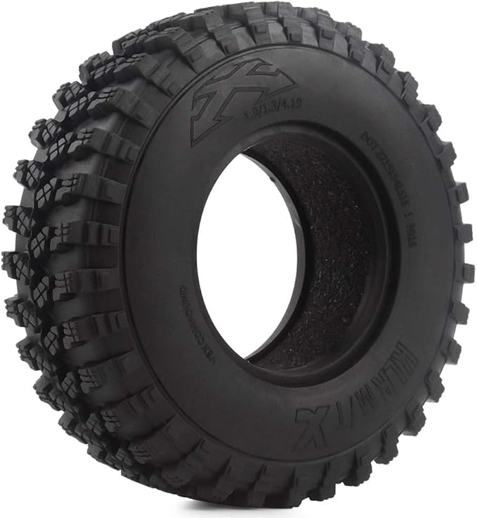 INJORA RC Tires 1.9inch 4Pcs RC Rubber Tyre Set Wheel Tires for 1:10 RC Crawler Axial SCX10 SCX10 III AXI03007 D90 TF2 MST Tamiya