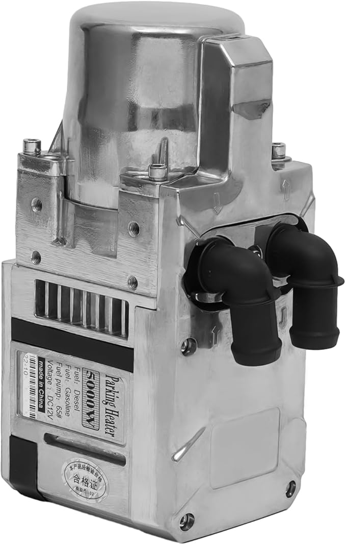 Diesel Air Heater, 12V 5000W Diesel Parking Water Heater Complete Kit Water Heating Type of Car Conduction Coolant with Remote Control for Commercial Vehicles Automotives & RV Cars