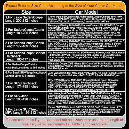 Full Enclosed Larger SUV/MPV Car Cover Universal Fit for Tahoe,Sienna,BMW X7/XM,Audi Q6/Q7,GLS/EQS,Yukon,Lexus LX/TX,GL8,Odyssey,Ford Flex,Dodge Durango,Infiniti QX60/80,Volvo EM90,Pacifica