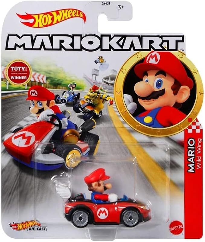 Hot Wheels Mario Kart Die-Cast Character Cars Collection, 8-Pack Bundle, Nintendo Gaming Collectibles Gbg25-957k