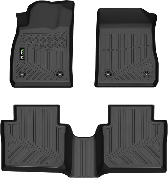 HAFIDI® Floor Mats for Chevy Impala 2014-2020 Car Mats for All Weather Protection TPE Anti-Slip Automotive Floor Liners, Fits 1st & 2nd Row Accessories, Black