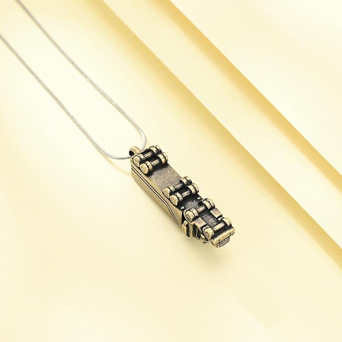 Urn Necklace for Ashes 18 Wheeler Semi Truck Cremation Jewelry for Men Memorial Urn Pendant Ashes Locket Necklace Keepsake Gifts