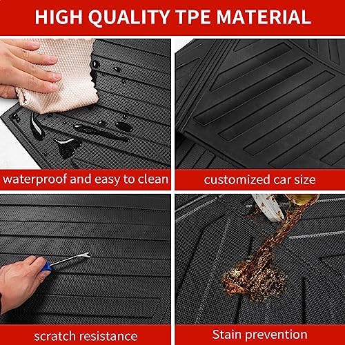 Bed Mat Compatible with 2020-2025 2026 Jeep Gladiator 5FT Truck Bed Mat Trunk Bed Liner TPE All Weather 2024 Jeep Gladiator Accessories (5FT, Truck Bed Mat)