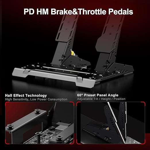 PXN VD6 Direct Drive Bundle - PC Steering Wheel and Pedals – 6 Nm Direct Drive Servo Motor Base, W DS R2 Racing Wheel, Hall Effect 2-Pedal, and Table Clamp – Professional Sim Racing Setup for Windows PC (7–11)