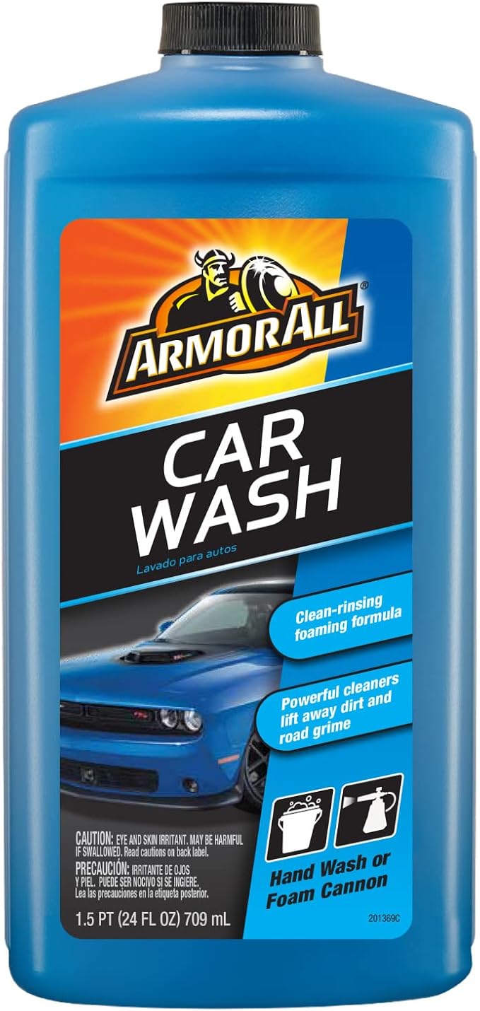 Armor All Car Wash Soap, Powerful Car Cleaner Foam Soap That Lifts Away Dirt, and Preserves Wax, 24 Fl Oz