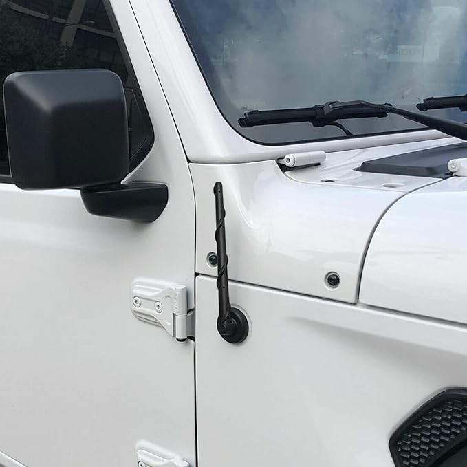Short Antenna for 2007+ Jeep Wrangler Accessories JK JL Unlimited Gladiator Accessories JT, 7 Inch for Jeep JKU JLU Sahara Rubicon Sport Willys 4xe Mojave High Altitude Radio Antenna Replacement
