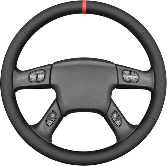 MEWANT Steering Wheel Cover for Chevy Silverado 1500/2500 / 3500 2003-2006 / Silverado 1500 2500HD 3500 Classic/Trailblazer Hand-Stitched Microfiber Leather Steering Wheel Wrap