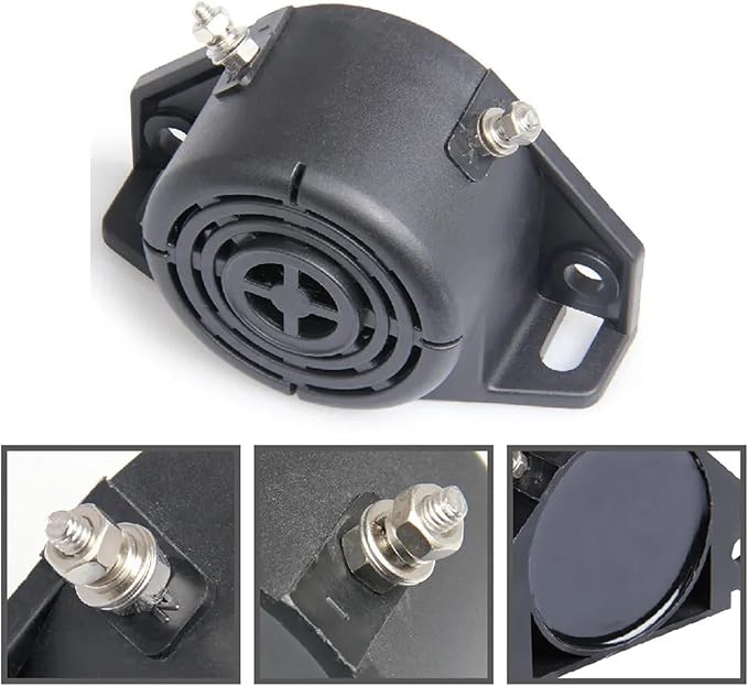Backup Alarm 110dB 12V-48V DC Waterproof Industrial Heavy-Duty Backup Reverse Warning Alarm with Super Loud Beeper Tone for Truck Van Freight Car Lorry Heavy Vehicles