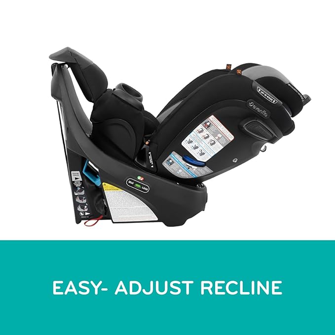 Evenflo Revolve360 Extend Convertible Car Seat with 360 Degree Rotation, Extended Rear-Facing, Forward-Facing, Booster Mode, and Secure Latch Install, Rowe Pink