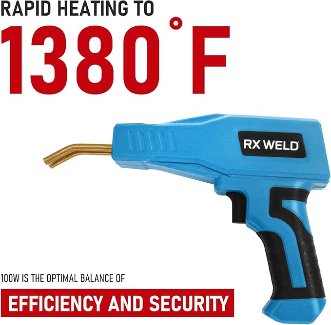 RX WELD Plastic Welder, 2 in 1 Welding Kit Repair Welder 1000PCS Hot Stapler for Car Bumper Cracks, Kayaks, Plastic Toys, Patent Number D1052628