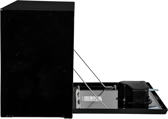 Buyers Products 1703312 Black Steel Underbody Truck Tool Box – 15 x 10 x 24 Inch - Truck Bed & Underbelly RV Storage Box, Locking T-Latch, Weather-Resistant, Heavy-Duty Flatbed Job Box, Made in USA