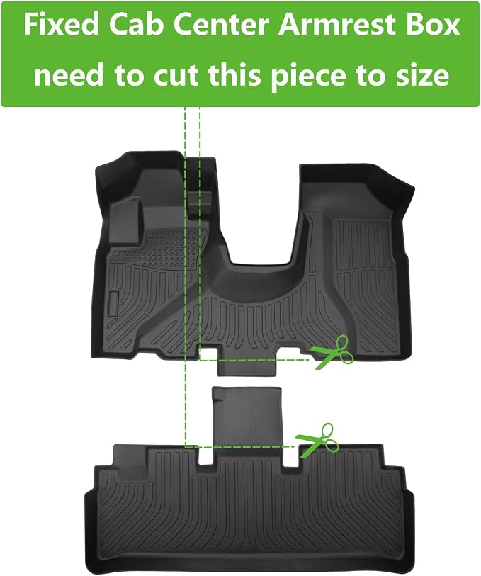 HAFIDI® Floor Mats Fit for 2002-2006 Honda CRV (Fixed Cab Center Armrest Box Need to Cut) All Weather Protection TPE Anti-Slip Automotive Floor Liners Custom Accessories, Black