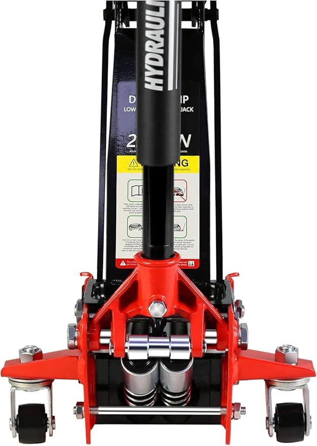 2.5 Ton Low Profile Floor Jack, Heavy Duty Floor Jack with Dual Piston Quick Lift Pump, Steel Car Jacks Adjustable Height 3.5"-19.5", Trolley Floor Jacks 2.5 Ton/5000 LBS Capacity, Red