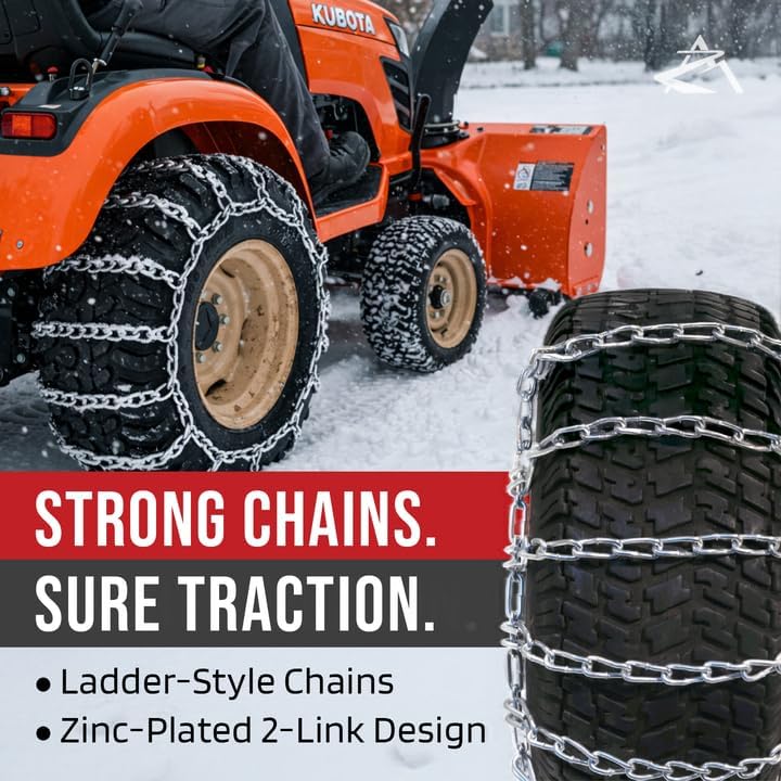 The ROP Shop Pair of 2 Link Tire Chains 24x8.5x12