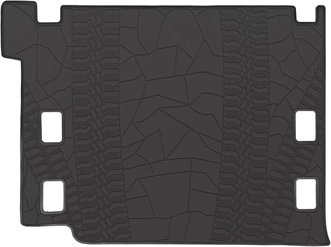Cargo Liners Custom Fit for Jeep Wrangler JL 4XE 4 Door 2021-2025 2026 Trunk Mats Full Black All Weather Rubber Trunk Mats Heavy Duty (Not Fits 4X4/2 Door)