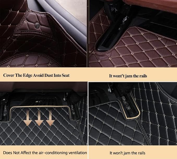 Custom Car Mats with Text & Image Personalization, Upload Your Own Word/Name/Photo, All-Weather Leather Floor Liners for SUV Sedan Truck(Pink)