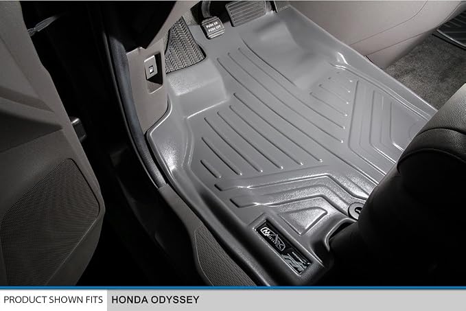 SMARTLINER Custom Fit Floor Mats 3 Row Liner Set for 2011-2017 Honda Odyssey