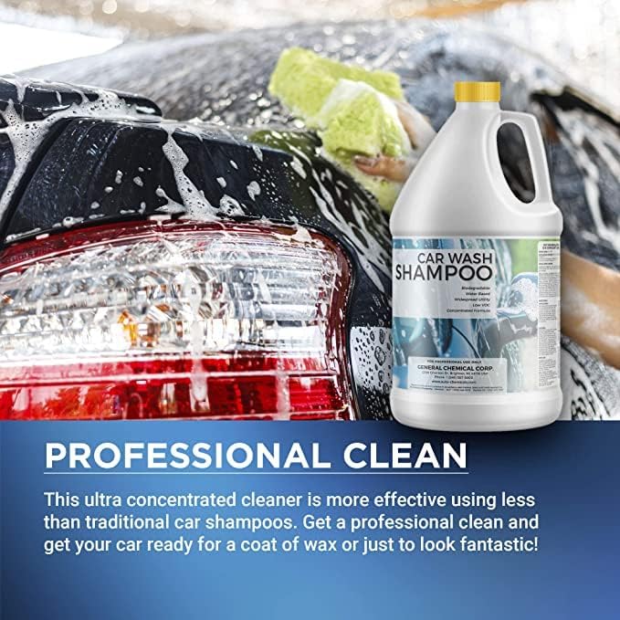 AutoGeneral Car Wash Shampoo - Concentrated Automotive Shampoo for Efficient Deep Clean & Shine of Car Exterior - Pre-Wax Wash For Auto Detailing - Foaming Soap - pH Balanced & Low VOC - Case