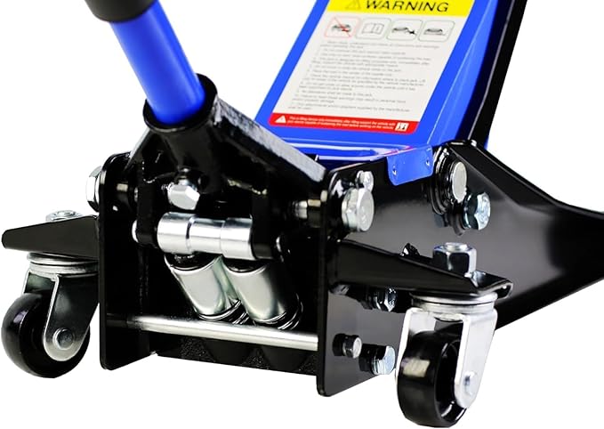 3 Ton Low Profile Floor Jack, Heavy Duty Floor Jacks with Dual Pistons Quick Lift Pump, Steel Car Jack Adjustable Height 3.3"-18.5", Hydraulic Trolley Floor Jack 3 Ton/6600 LBS Capacity, Blue