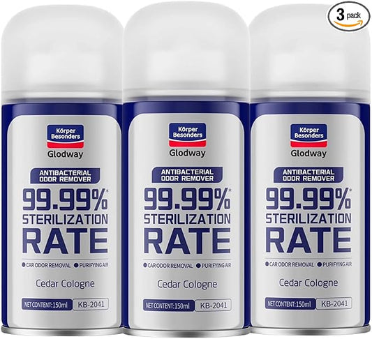Glodway Car Air Freshener Spray,Deodorizer Odor Eliminator Remover Fogger,Long Lasting Cedar Cologne Scent,6 Ounce(Pack of 3)