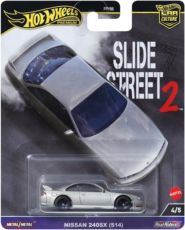 Hot Wheels 2024 Car Culture Slide Street 2 – 5-Pack (FPY86-959H) | Nissan Z, Lamborghini Huracán, GR Corolla, 240SX, Mustang RTR | 1:64 Die-Cast Vehicles for Collectors & Kids Ages 3+