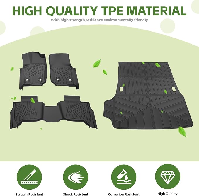 Cargo Liners for 2025 2026 Toyota 4Runner 5 Seats Gas, Rear Trunk Mat with Floor Liners All Weather Cargo Mats Protector Accessories(Not for Hybrid EV&i-Force MAX)