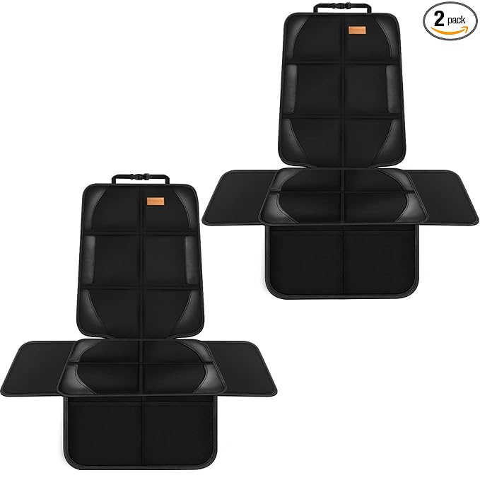 Bacgnyer Car Seat Protector, 2 Pack of Seat Protectors, Thickest Padded 600D Fabric Padding, Waterproof, Durable, Anti Slip Backing, Child Seat Protection, Suitable for Babies, Toddlers, Children