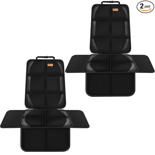 Bacgnyer Car Seat Protector, 2 Pack of Seat Protectors, Thickest Padded 600D Fabric Padding, Waterproof, Durable, Anti Slip Backing, Child Seat Protection, Suitable for Babies, Toddlers, Children