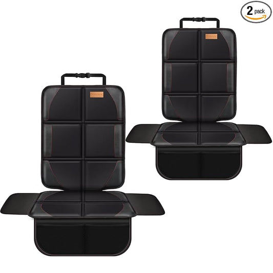 Bacgnyer Car Seat Protector, 2 Pack, Thickest Padded 600D Fabric Padding, Waterproof, Durable, Anti Slip Backing, Child Seat Protection, Suitable for Babies, Toddlers, Children