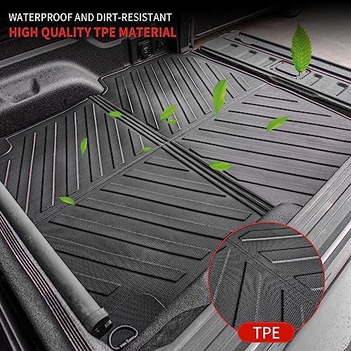 Bed Mat Compatible with 2020-2025 2026 Jeep Gladiator 5FT Truck Bed Mat Trunk Bed Liner TPE All Weather 2024 Jeep Gladiator Accessories (5FT, Truck Bed Mat)