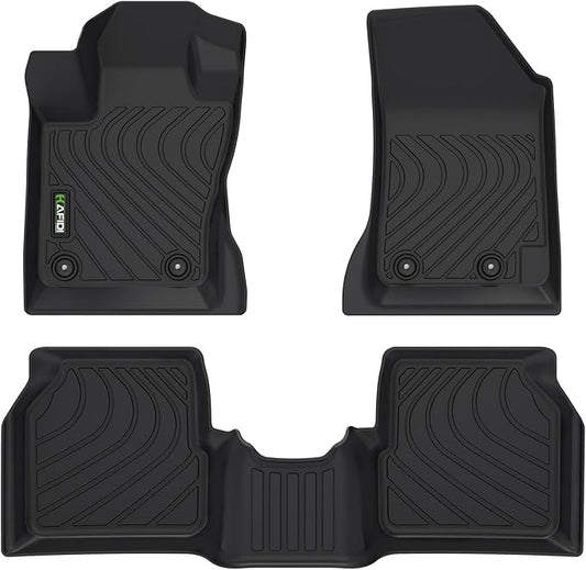 HAFIDI® Floor Mats Fit for 2017-2026 Jeep Compass All Weather Protection TPE Car Floor Liners, Fits 1st & 2nd Row Full Set Custom Accessories, Black