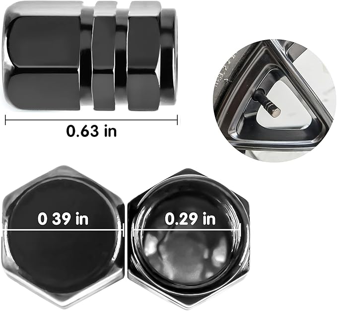 JUSTTOP Car Tire Valve Stem Caps, 12pcs Air Caps Cover, Universal for Cars, SUVs, Bike, Trucks and Motorcycles-Grey