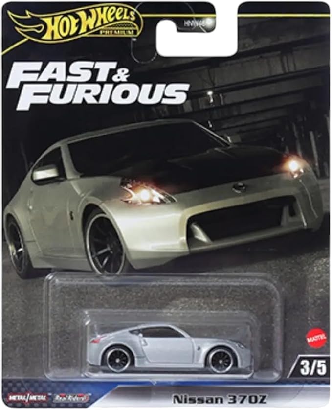 Hot Wheels Fast & Furious Premium Die-Cast Cars Bundle, 5-Pack Set, 1970 Chevelle SS, Dodge Viper, Nissan 370Z, Land Rover Defender, McLaren Senna HNW46-956J