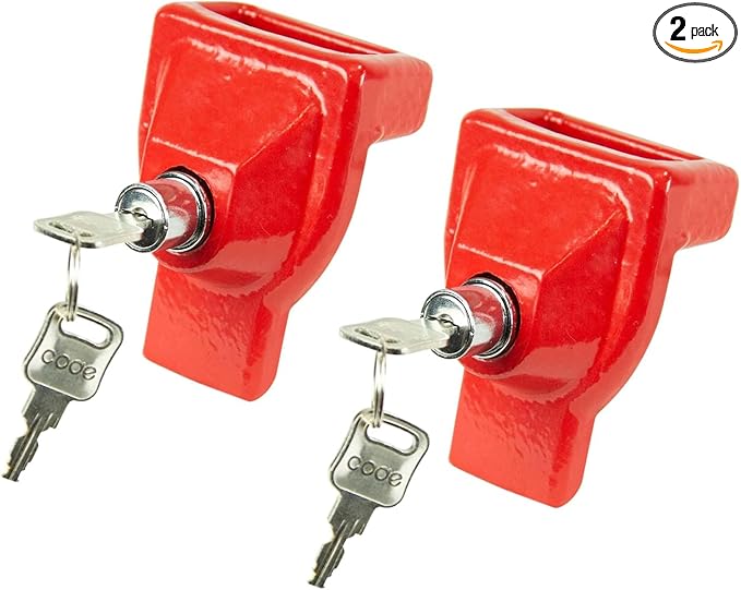 Mytee Products 2 Pack Glad Hand Lock Without Keyed Alike for Air Brake Security, Cast Iron Trailer Emergency Brake Lock for Semi Trucks, Tractor Trailers & Commercial Vehicle Security