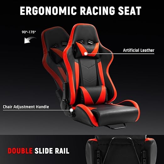 Dardoo G923 Racing Simulator Cockpit with Monitor Mount Fit for Logitech G25 G27 G29 G920, for Thrustmaster T150 T300,Simulator Cockpit with red Seat,Without Wheel,Pedal,Shift and Monitor