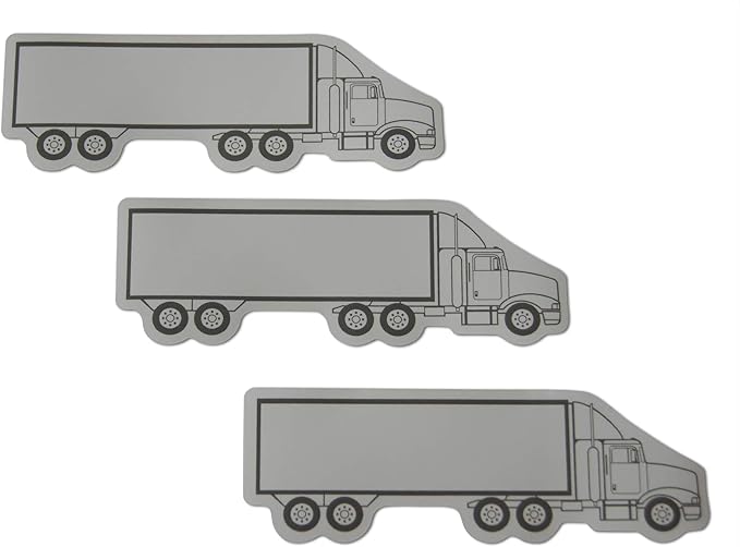 Novel Merk Semi Truck Big Rig 18 Wheeler Small Refrigerator Magnets Set for Teacher Decorations Party Favors & Prizes Miniature Design (12 Pieces)