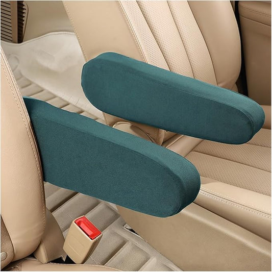 AUCELI 2 Pcs Car Front Seat Armrest Covers, Cloth Fabric Armrest Protectors, Direct Replacement Center Console Lid Armrest Cover Skin, Universal Accessories for Car, SUV, Truck and Van
