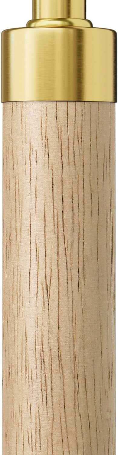 G-SAFAVA 63" Wood Floor Lamps for Living Room with Foot Switch Arc Tall Standing Lamp for Bedroom Mid Century Modern Corner Gold Floor Lamps for Office Nursery Industrial Reading Lamp, Natural Wood