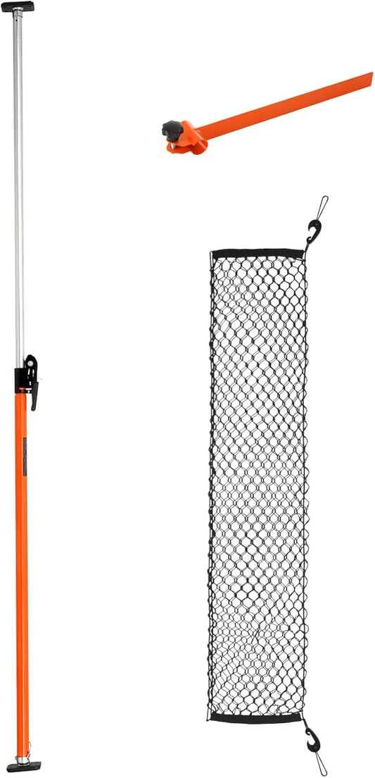 VEVOR Cargo Bar, Cargo Bars Adjustable from 40" to 73", Heavy-Duty Steel Cargos Stabilizer with Storage Net & Divider Bar, Telescoping Load Lock Bars for SUVs, Sedans