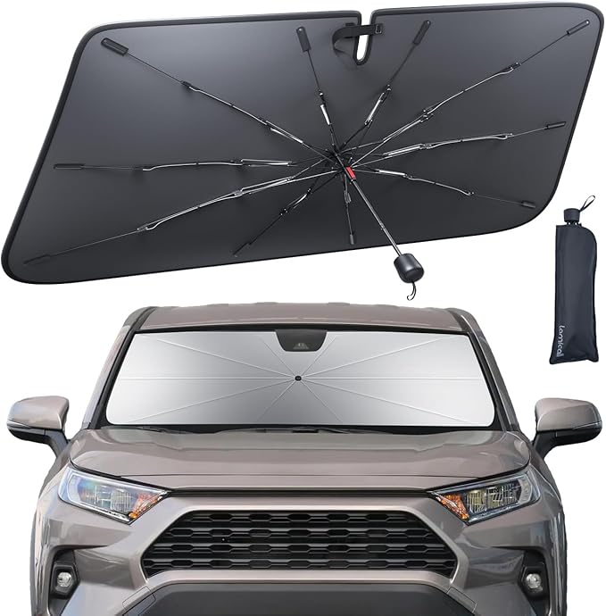 Car Windshield Sunshade Umbrella for RAV4 - Lamicall 2026 Foldable Car Windshield Sun Shade Cover, 5 Layers UV Block Coating, Front Window Heat Insulation Protection, for RAV 4 (2019-2025) Windshield