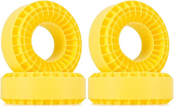 INJORA Silicone Rubber Insert for 118-122mm 4.75" OD 1.9" Wheel Tires(Large Yellow)