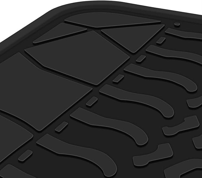Cargo Liners Custom Fit for Jeep Wrangler Sahara Rubicon JL 2018-2025 2026 All Weather Rubber Trunk Mats Unlimited 4x4 Door Without Subwoofer Heavy Duty - Not Fit 4XE