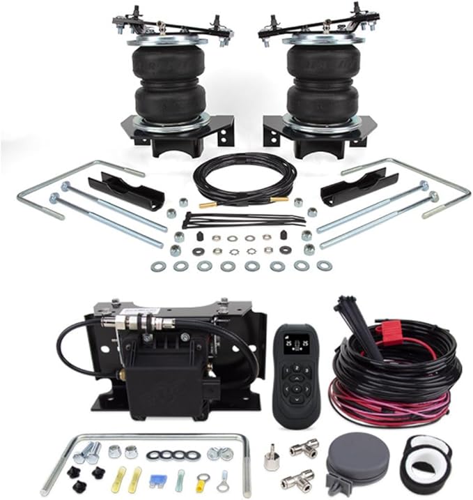 TrendsAuto Air Lift LoadLifter 5000 Air Spring Kit & WirelessAir 2nd Gen Compressor EZ Mount fits 2020 2022 F250 F350 Super Duty 4WD | Includes TrendsAuto Decal